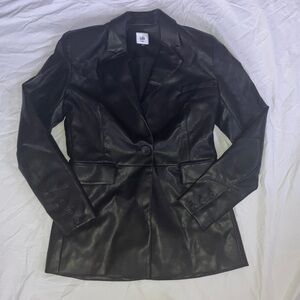 NWOT CAbi James Jacket #4495 - Black Faux Leather Jacket